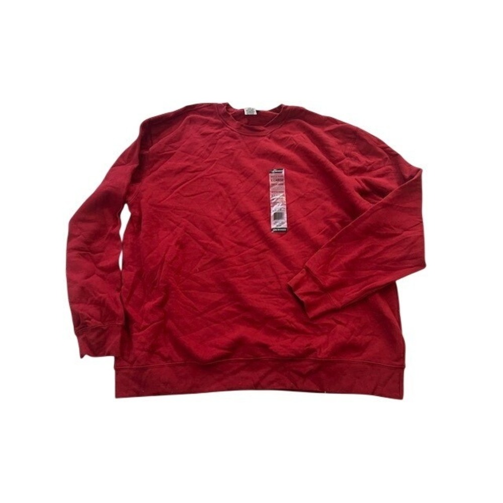 Joe Boxer Mens XL Red Crewneck Sweatshirt‎ Soft & Warm Fleece Pullover NEW